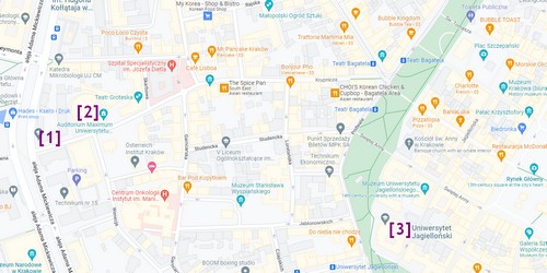Google Map of the City Center